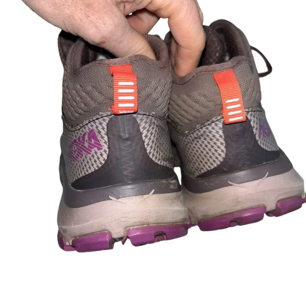 hoka one one plum purple pink high top sneakers 8